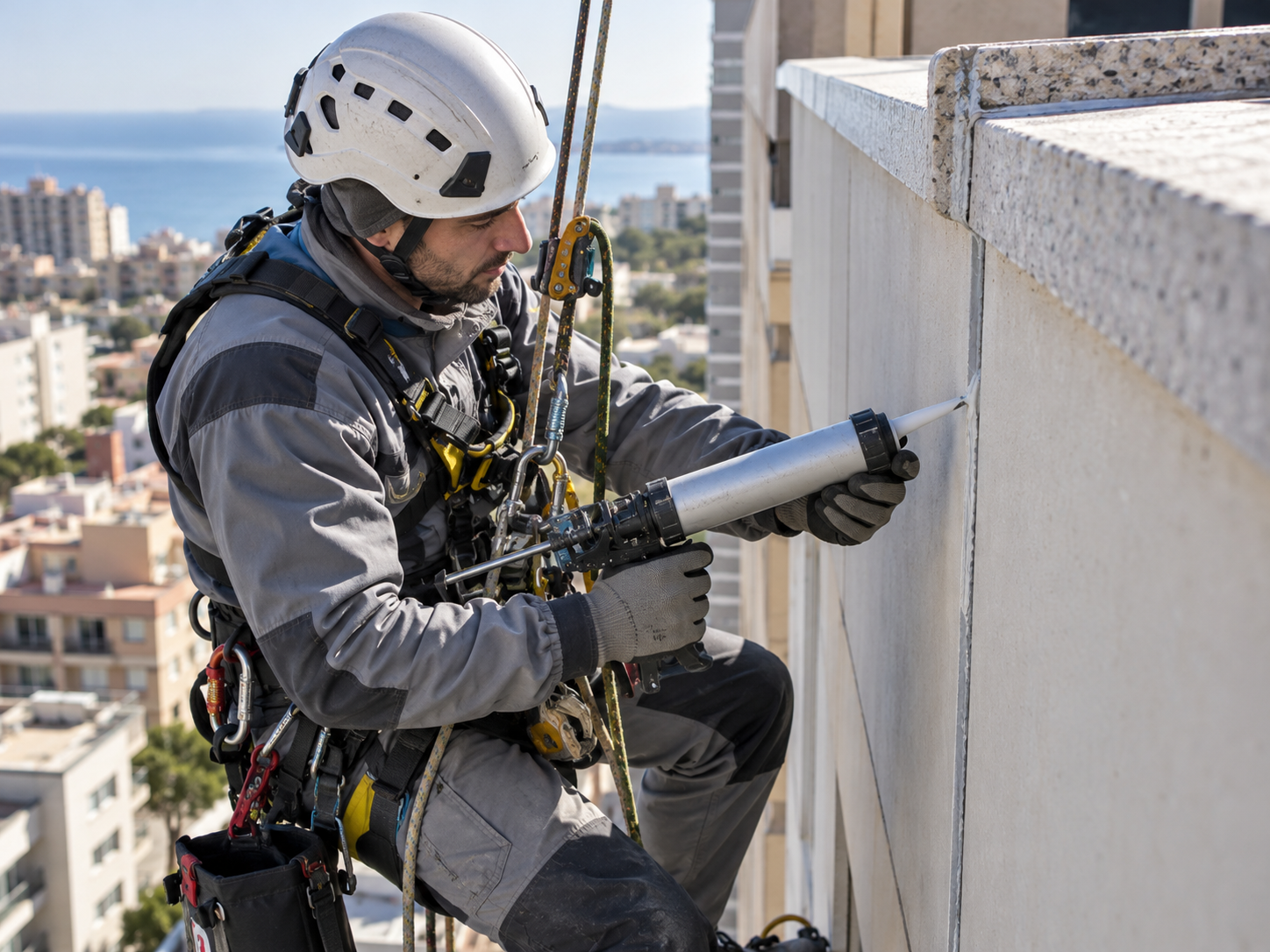 Reparación de antepecho de cubierta en un edificio de Valencia